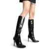 DREAM PAIRS Knee High Boots for Women, Sexy Pointed Toe Stiletto High Heel Boots, Fashion & Classic Dress Shoes(Black-stone)