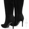 DREAM PAIRS Knee High Boots for Women, Sexy Pointed Toe Stiletto High Heel Boots, Fashion & Classic Dress Shoes(Black-suede)