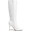 DREAM PAIRS Knee High Boots for Women, Sexy Pointed Toe Stiletto High Heel Boots, Fashion & Classic Dress Shoes(White-pu)