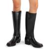 DREAM PAIRS Women’s Square Toe Knee High Boots Motorcycle Riding Pull-on Fashion Long Biker Boots for Women(Black/Brown)