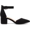 DREAM PAIRS ANNEE Pointed Toe Low Chunky Heels Pump Shoes