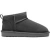 DREAM PAIRS Ankle Winter Mini Boots for Women Genuine Suede Faux Fur Lining Water Resistant Warm Snow Boots Slip On Memory Foam Comfort Booties FuzzyClassic(Grey)