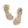 DREAM PAIRS Girls Ankle Strap Flat Sandals Summer Dressy Strappy Gladiator Rhinestones Platform Low Heels Shoes(Gold)