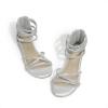 DREAM PAIRS Girls Ankle Strap Flat Sandals Summer Dressy Strappy Gladiator Rhinestones Platform Low Heels Shoes(Silver)