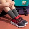 DREAM PAIRS Girls Boys Shoes Kids Tennis Sparkle Glitter Lace up Athletic Running Sneakers(Black/Red)