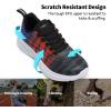 DREAM PAIRS Girls Boys Shoes Kids Tennis Sparkle Glitter Lace up Athletic Running Sneakers(Black/Royal Blue/Red)