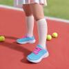 DREAM PAIRS Girls Boys Shoes Kids Tennis Sparkle Glitter Lace up Athletic Running Sneakers(Blue/Hot Pink)