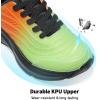 DREAM PAIRS Girls Boys Shoes Kids Tennis Sparkle Glitter Lace up Athletic Running Sneakers(Neon Green/Orange/Black)