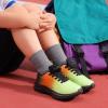 DREAM PAIRS Girls Boys Shoes Kids Tennis Sparkle Glitter Lace up Athletic Running Sneakers(Neon Green/Orange/Black)