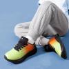 DREAM PAIRS Girls Boys Shoes Kids Tennis Sparkle Glitter Lace up Athletic Running Sneakers(Neon Green/Orange/Black)