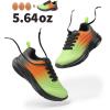 DREAM PAIRS Girls Boys Shoes Kids Tennis Sparkle Glitter Lace up Athletic Running Sneakers(Neon Green/Orange/Black)