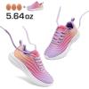 DREAM PAIRS Girls Boys Shoes Kids Tennis Sparkle Glitter Lace up Athletic Running Sneakers(Purple/Orange)