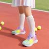 DREAM PAIRS Girls Boys Shoes Kids Tennis Sparkle Glitter Lace up Athletic Running Sneakers(Rainbow/Purple)