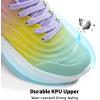 DREAM PAIRS Girls Boys Shoes Kids Tennis Sparkle Glitter Lace up Athletic Running Sneakers(Rainbow/Purple)