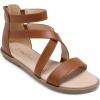 DREAM PAIRS Girls Gladiator Sandals with Zipper Strappy Sandals Toddler/Little Kid/Big Kid(Brown)