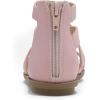 DREAM PAIRS Girls Gladiator Sandals with Zipper Strappy Sandals Toddler/Little Kid/Big Kid(Pink)