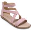 DREAM PAIRS Girls Gladiator Sandals with Zipper Strappy Sandals Toddler/Little Kid/Big Kid(Pink)