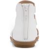 DREAM PAIRS Girls Gladiator Sandals with Zipper Strappy Sandals Toddler/Little Kid/Big Kid(White)