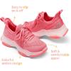 DREAM PAIRS Girls Slip-On Sneakers Kids Sparkle Pop Lightweight Jelly Sole Walking Shoes(Hot Pink)