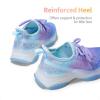 DREAM PAIRS Girls Slip-On Sneakers Kids Sparkle Pop Lightweight Jelly Sole Walking Shoes(Purple/Blue)