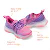 DREAM PAIRS Girls Slip-On Sneakers Kids Sparkle Pop Lightweight Jelly Sole Walking Shoes(Purple/Orange)