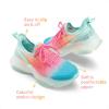 DREAM PAIRS Girls Slip-On Sneakers Kids Sparkle Pop Lightweight Jelly Sole Walking Shoes(Rainbow/Green)
