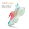 DREAM PAIRS Girls Slip-On Sneakers Kids Sparkle Pop Lightweight Jelly Sole Walking Shoes(Rainbow/Green)