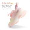 DREAM PAIRS Girls Slip-On Sneakers Kids Sparkle Pop Lightweight Jelly Sole Walking Shoes(Rainbow//Pink)