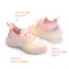 DREAM PAIRS Girls Slip-On Sneakers Kids Sparkle Pop Lightweight Jelly Sole Walking Shoes(Rainbow//Pink)