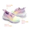 DREAM PAIRS Girls Slip-On Sneakers Kids Sparkle Pop Lightweight Jelly Sole Walking Shoes(Rainbow/Purple)