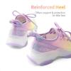 DREAM PAIRS Girls Slip-On Sneakers Kids Sparkle Pop Lightweight Jelly Sole Walking Shoes(Rainbow/Purple)