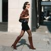 DREAM PAIRS Knee High Boots Women Chunky Block Heel Square Toe Side Zipper Tall Boots for Women(Brown-pu)