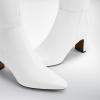 DREAM PAIRS Knee High Boots Women Chunky Block Heel Square Toe Side Zipper Tall Boots for Women(White)