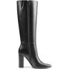 DREAM PAIRS Knee High Boots Women Chunky Heel Pointed Toe Tall Boots for Women Side Zipper Long Boots(Black-pu)