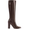 DREAM PAIRS Knee High Boots Women Chunky Heel Pointed Toe Tall Boots for Women Side Zipper Long Boots(Brown)