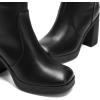 DREAM PAIRS Knee High Boots for Women Platform Square Toe Chunky Block Heeled Gogo Boots with Side Zipper(Black)