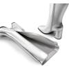 DREAM PAIRS Knee High Boots for Women Square Toe Gogo Chunky Heel with Side Zip(Silver-metal)