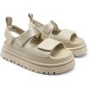 DREAM PAIRS Platform Wedges Sandals for Women Chunky Open Toe Dress Walking Comfortable Flat Sandals for Summer(Beige)