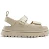 DREAM PAIRS Platform Wedges Sandals for Women Chunky Open Toe Dress Walking Comfortable Flat Sandals for Summer(Beige)