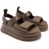DREAM PAIRS Platform Wedges Sandals for Women Chunky Open Toe Dress Walking Comfortable Flat Sandals for Summer(Brown)