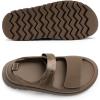 DREAM PAIRS Platform Wedges Sandals for Women Chunky Open Toe Dress Walking Comfortable Flat Sandals for Summer(Brown)