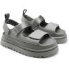 DREAM PAIRS Platform Wedges Sandals for Women Chunky Open Toe Dress Walking Comfortable Flat Sandals for Summer(Grey)