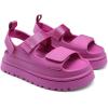 DREAM PAIRS Platform Wedges Sandals for Women Chunky Open Toe Dress Walking Comfortable Flat Sandals for Summer(Hot Pink)