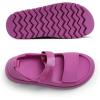 DREAM PAIRS Platform Wedges Sandals for Women Chunky Open Toe Dress Walking Comfortable Flat Sandals for Summer(Hot Pink)