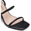 DREAM PAIRS Women Heels Chunky Square Open Toe Strappy Ankle Strap Block High Heeled Sandals for Dressy Wedding Comfortable Shoes(Black)