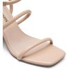 DREAM PAIRS Women Heels Chunky Square Open Toe Strappy Ankle Strap Block High Heeled Sandals for Dressy Wedding Comfortable Shoes(Nude)