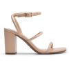 DREAM PAIRS Women Heels Chunky Square Open Toe Strappy Ankle Strap Block High Heeled Sandals for Dressy Wedding Comfortable Shoes(Nude)