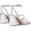 DREAM PAIRS Women Heels Chunky Square Open Toe Strappy Ankle Strap Block High Heeled Sandals for Dressy Wedding Comfortable Shoes(Silver-rhinestone)