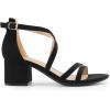 DREAM PAIRS Women’s Ankle Strap Low Chunky Heels Open Toe Blocked Strappy Sandals Dress Shoes for Wedding Bridal Party(Black)