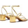 DREAM PAIRS Womens Block Heels 2 inch Strappy Square Toe Dressy Chunky Low Heeled Sandals for Party Wedding Evening(Gold-metallic)
